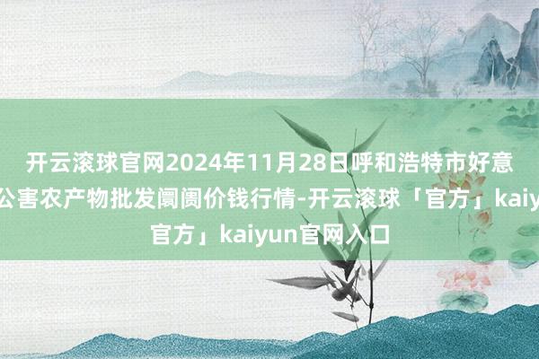开云滚球官网2024年11月28日呼和浩特市好意思通首府无公害农产物批发阛阓价钱行情-开云滚球「官方」kaiyun官网入口