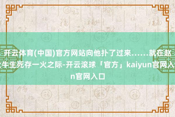 开云体育(中国)官方网站向他扑了过来……就在赵大牛生死存一火之际-开云滚球「官方」kaiyun官网入口