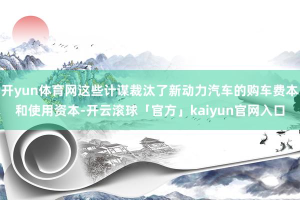 开yun体育网这些计谋裁汰了新动力汽车的购车费本和使用资本-开云滚球「官方」kaiyun官网入口